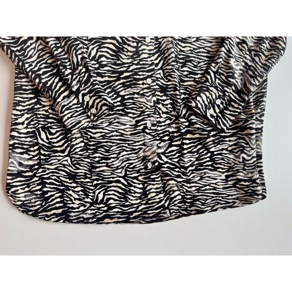 Aritzia LITTLE MOON Paloma Printed Button Up Shirt Blouse, Size XS - Picture 9 of 16